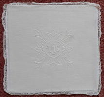 White Embroidered Chalice Pall